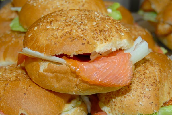 Homemade salmon sandwiches